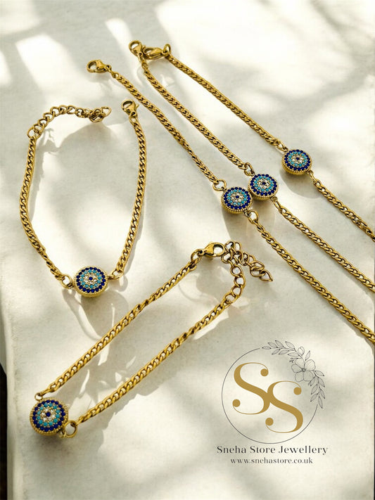 Astra Evil Eye Chain Bracelet