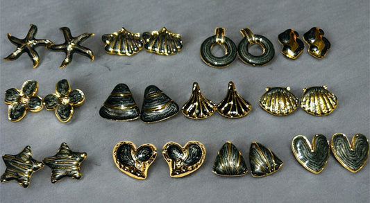 Midnight Muse Enamel Stud Collection