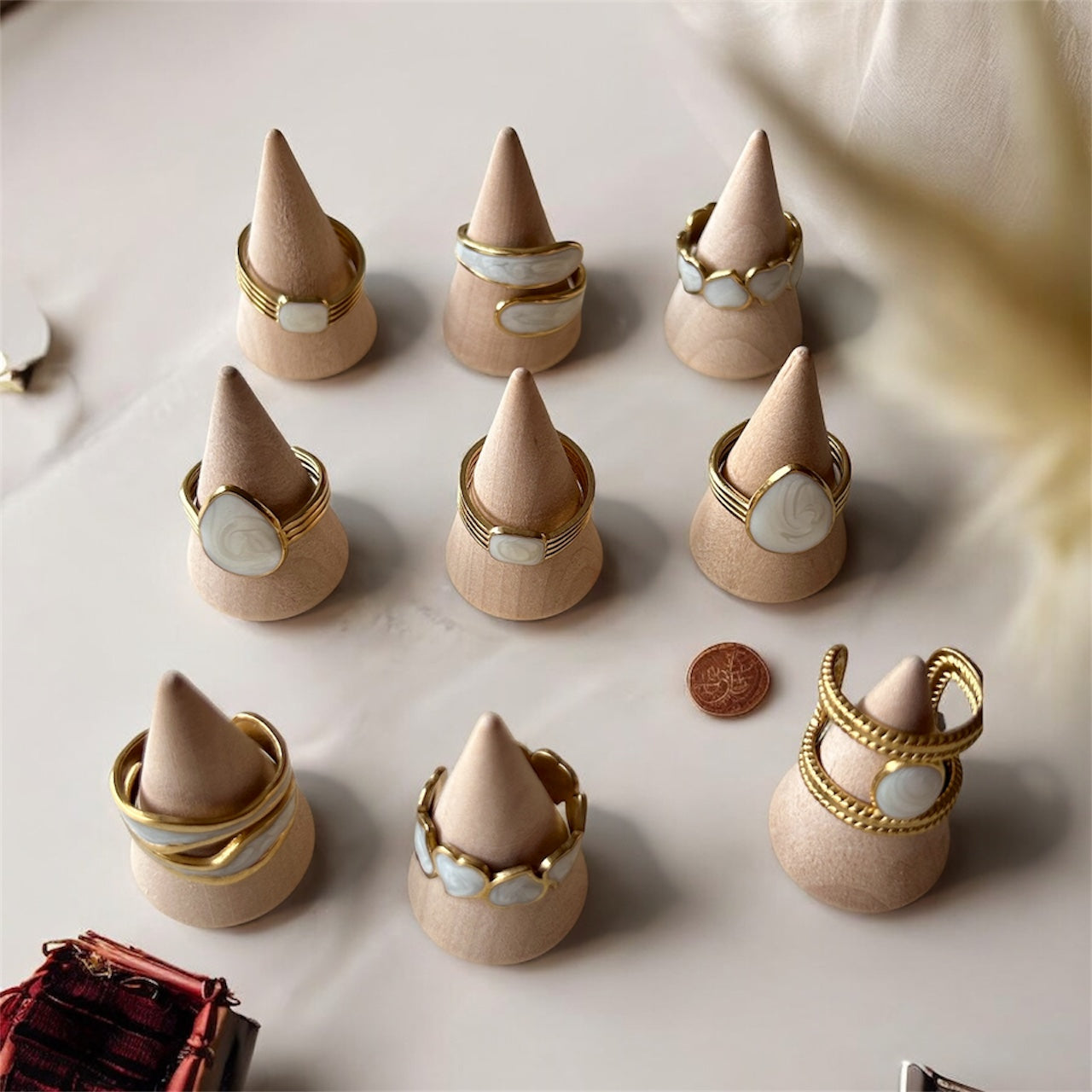 White Resin Adjustable Ring