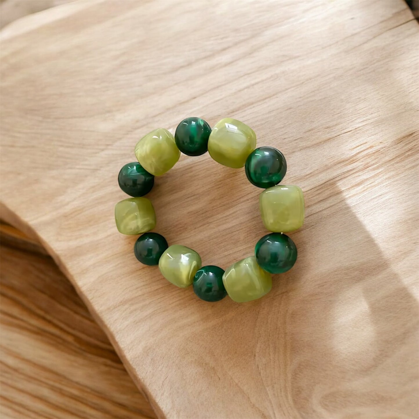 Chunky Bead Stretch Bracelet – Multi-Colour Collection