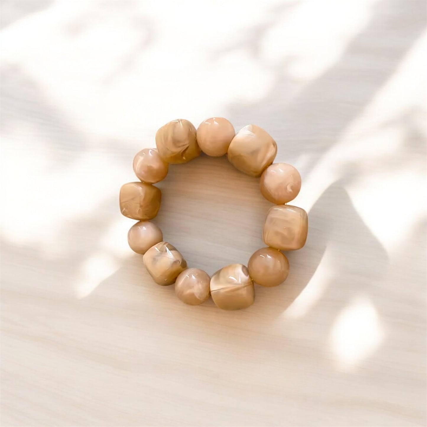 Chunky Bead Stretch Bracelet – Multi-Colour Collection