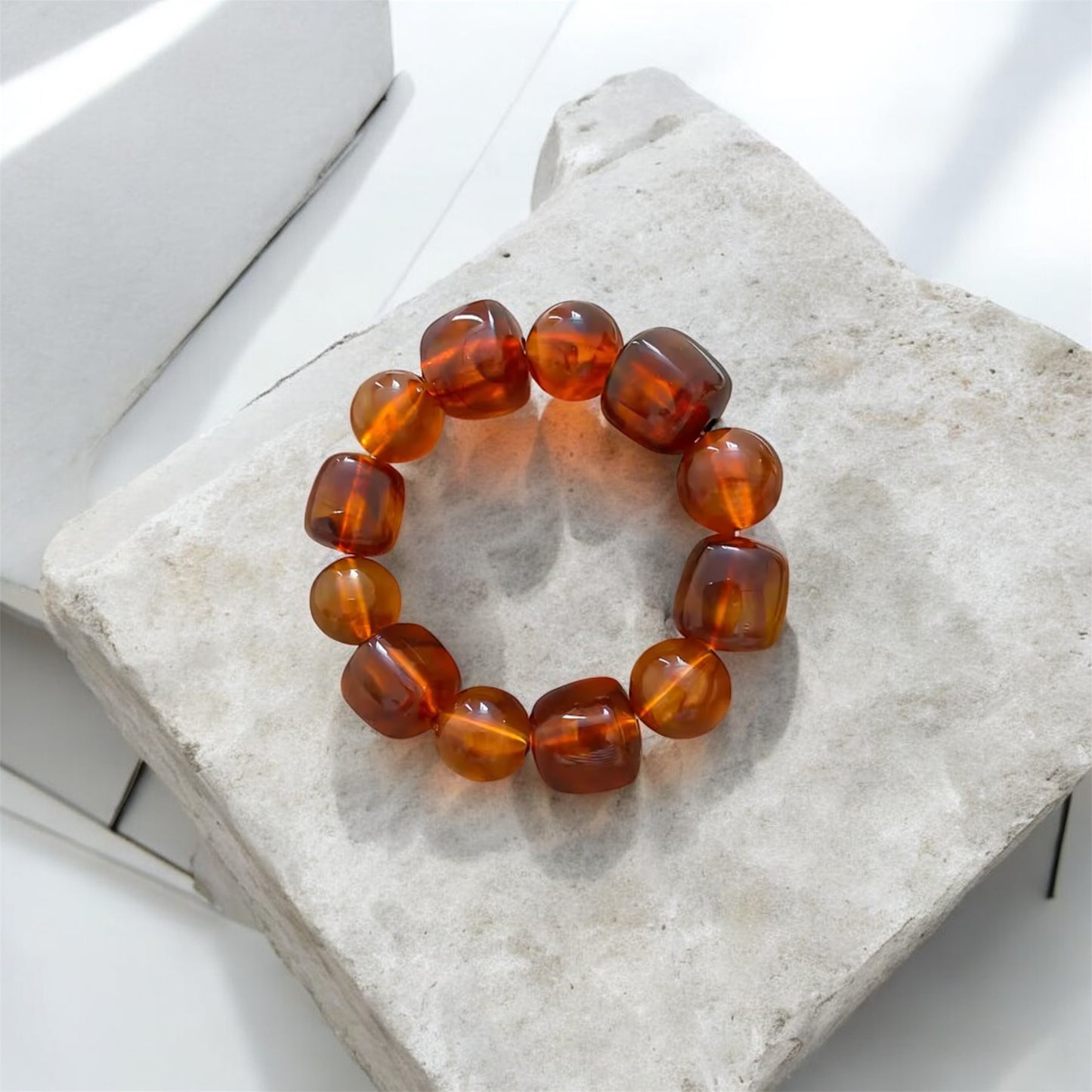 Chunky Bead Stretch Bracelet – Multi-Colour Collection